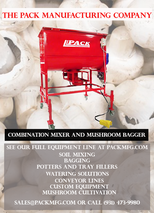 Pack Combination Mixer and Substrate Bagger.